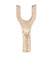 HIGH TEMP Non-Insulated Fork/Spade Terminal, 22-18 AWG, Bolt #8