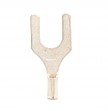 Non-Insulated Fork/Spade Terminal, 22-18 AWG, Bolt 1/4"