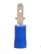 Male Disconnect: Blue, Vinyl, Partial Coverage, 16-14 AWG