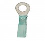 Heat Shrink Insulated, Closed Ring Terminal, 16-14 AWG, Bolt 1/4"