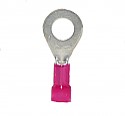 Nylon Insulated Closed Ring Terminal, 22-16 AWG, Bolt 1/4"