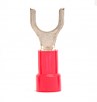 Vinyl Insulated Fork/Spade Terminal, 22-16 AWG, Bolt #10