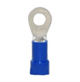 Vinyl Insulated Closed Ring Terminal, 16-14 AWG, Bolt #8