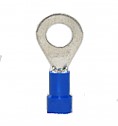 Vinyl Insulated Closed Ring Terminal, 16-14 AWG, Bolt 1/4"