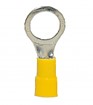 Vinyl Insulated Closed Ring Terminal, 12-10 AWG, Bolt 3/8"