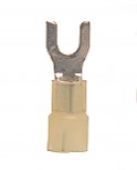 Nylon Insulated Fork/Spade Terminal, 12-10 AWG, Bolt #8